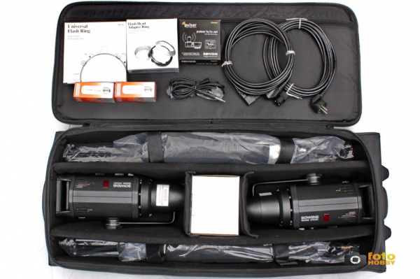Bowens Kit Gemini 2 x 250C, Umbrela, Softbox 60X80 + kit transmiter+receiver [6]
