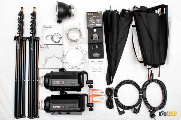 Bowens Kit Gemini 2 x 250C, Umbrela, Softbox 60X80 + kit transmiter+receiver [5]