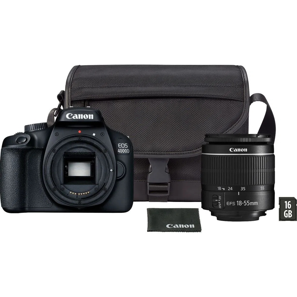 Canon EOS 4000D Kit EF-S 18- 55mm f/3.5-5.6 III + Geanta SB130 + Card 16GB [1]