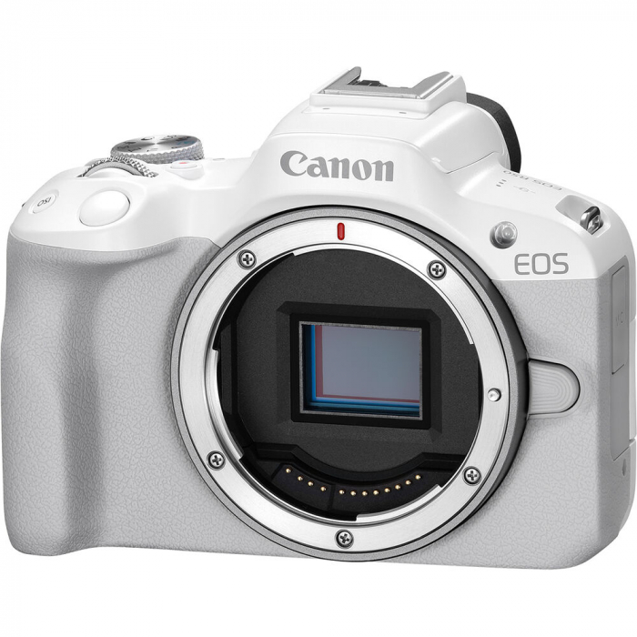 Canon EOS R50 , Aparat Foto Mirrorless APS-C , 4K , alb- body [2]