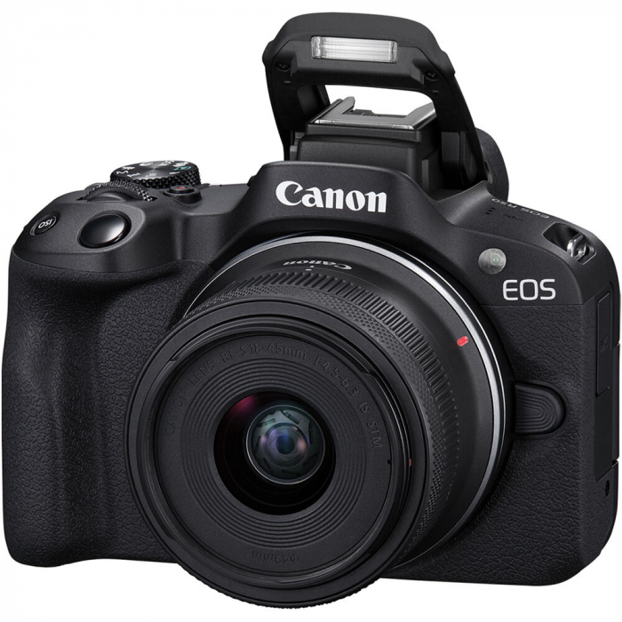 Canon EOS R50 , Aparat Foto Mirrorless APS-C , 4K -Kit cu RF-S 18-45mm f/4.5-6.3 IS STM -negru [3]