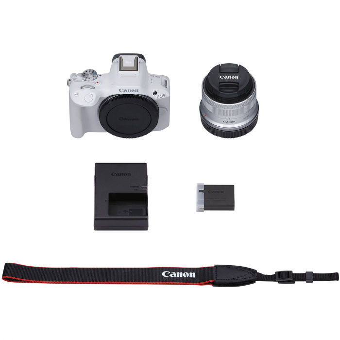 Canon EOS R50 , Aparat Foto Mirrorless APS-C , 4K -Kit cu RF-S 18-45mm f/4.5-6.3 IS STM -alb [6]