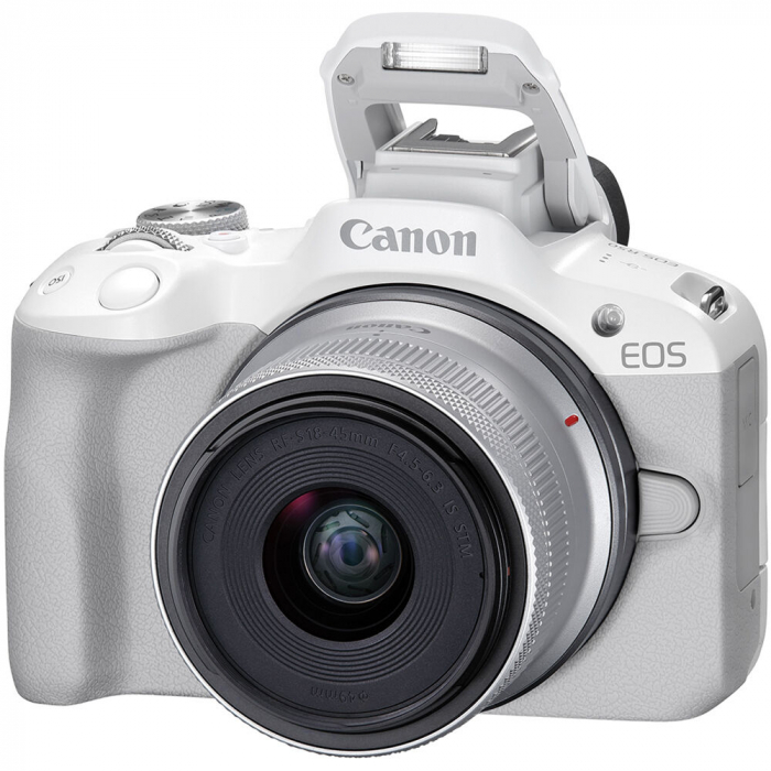 Canon EOS R50 , Aparat Foto Mirrorless APS-C , 4K -Kit cu RF-S 18-45mm f/4.5-6.3 IS STM -alb [3]