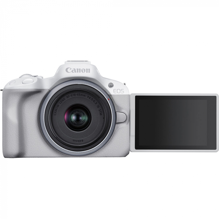 Canon EOS R50 , Aparat Foto Mirrorless APS-C , 4K -Kit cu RF-S 18-45mm f/4.5-6.3 IS STM -alb [4]