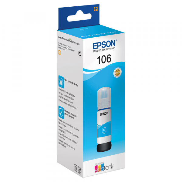 Cartuş Cerneala Cyan tip Photo Epson 106 EcoTank  - 106 ECOTANK PHOTO CYAN  INK BOTTLE [2]