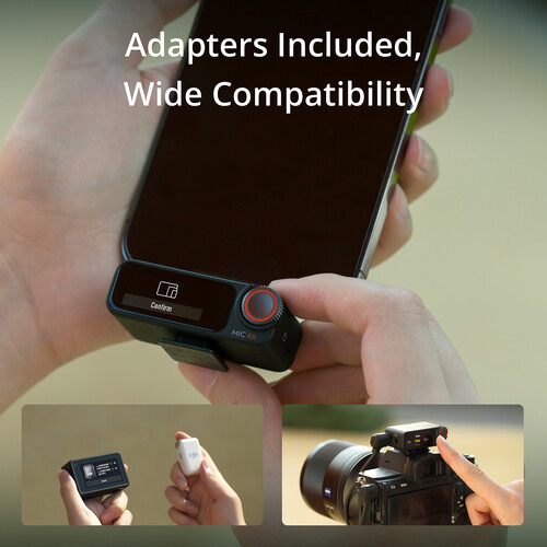 DJI Mic 2 - Kit microfon digital compact  -  reportofon pentru cameră și smartphone (2,4 GHz) [8]