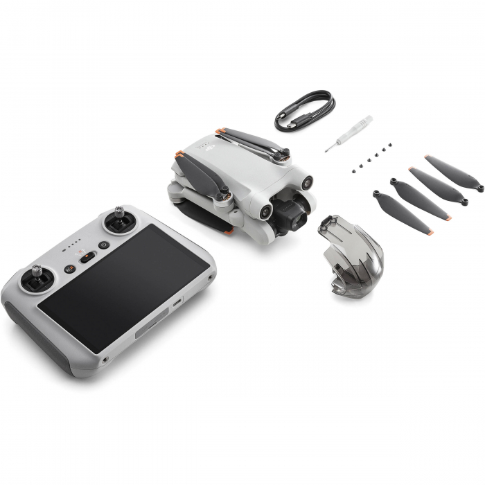 Drona DJI Mini 3 PRO, Gimbal 3 axe, 48MP, Video 4K60, Autonomie 34 min, 249g + Smart Controller O3 [13]