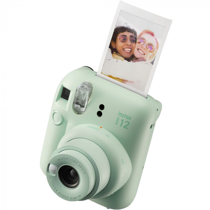Kit Camera + accesorii Fujifilm Instax Mini 12  (Mint Green) + 2x10 Hartie Instax + Husa Mini 12 Mint Green + Album Mini Striped Lime Green [2]