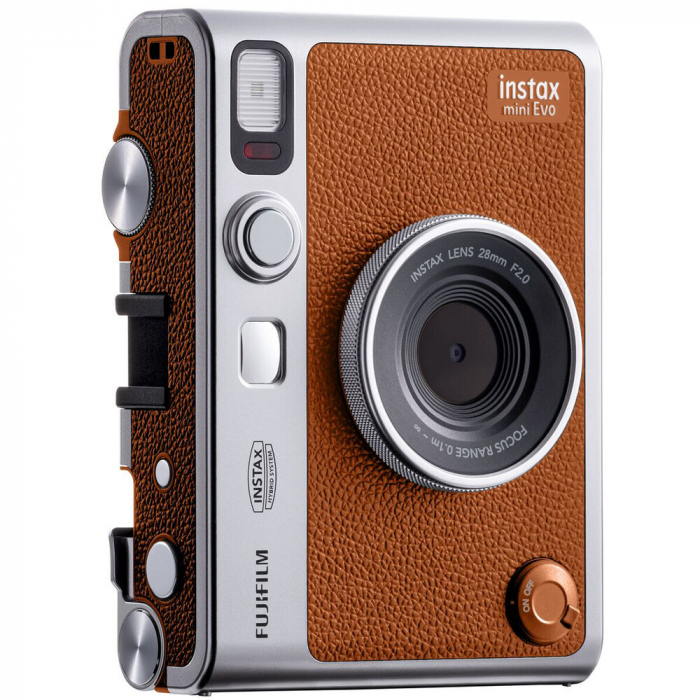 Fujifilm Instax Mini Evo Hybrid - Aparat Foto Instant maro (Brown) + film INSTAX 2x10 buc [6]