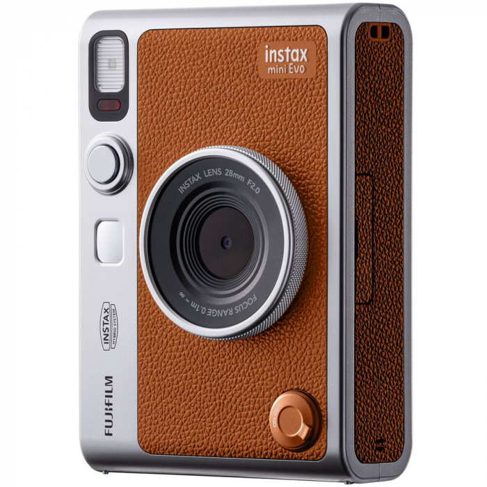 Fujifilm Instax Mini Evo Hybrid - Aparat Foto Instant maro (Brown) + film INSTAX 2x10 buc [7]