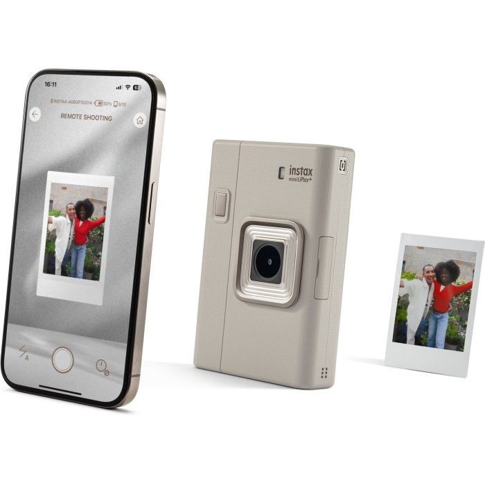 FUJIFILM INSTAX Mini LiPlay+ Hybrid Instant Camera Sand Beige  - Aparat Foto Instant Mini - Copie [10]