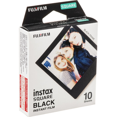 Hartie foto Fujifilm Instax Square Black-  film instant (10 bucati) [2]