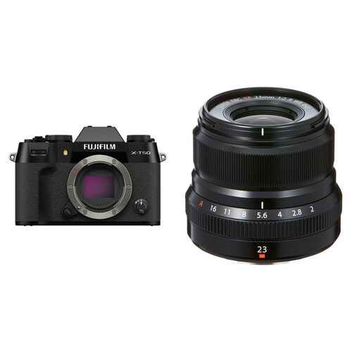 Fujifilm X-T50 Black Body Kit cu FUJINON  XF23mmF2 R WR - Aparat foto mirrorless Montura Fuji XF - Black [2]