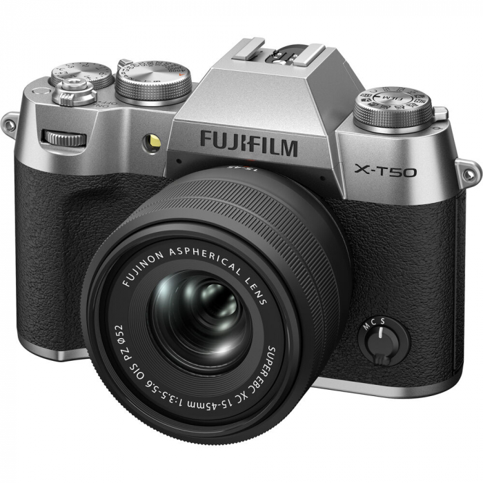 Fujifilm X-T50 - aparat foto mirrorless 40.2MP kit cu XC 15-45mm f/3.5-5.6 OIS (Argintiu) [7]
