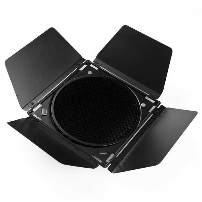 Godox BD-04- Barndoor kit ( Voleti + Geluri colorate ) pentru GODOX AD-R6 / Reflector diametru 18cm metal [4]