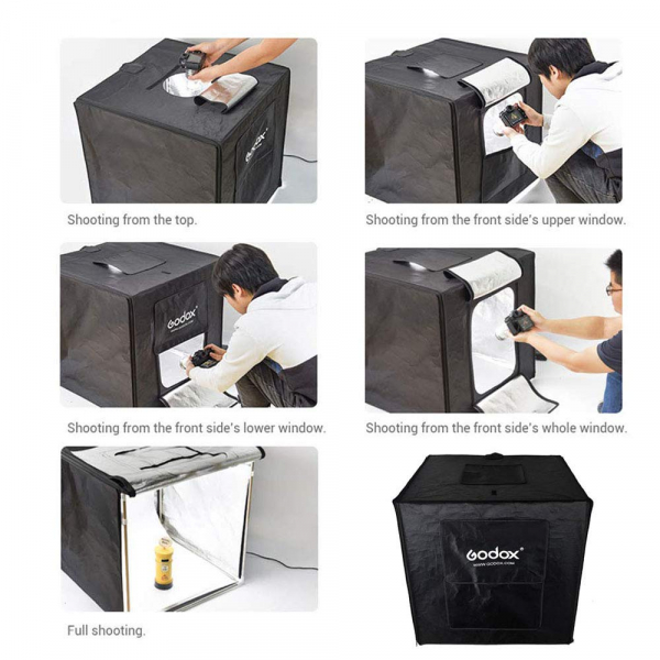 Godox LSD80 cort fotografie de produs cu iluminare LED, 80x80x80cm [5]