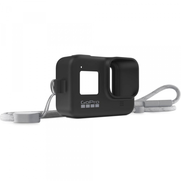 GoPro Sleeve + Lanyard AJSST-001 , husa de silicon + snur reglabil pentru HERO 8 , negru [2]