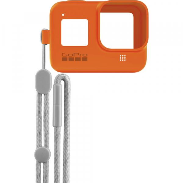 GoPro Sleeve + Lanyard AJSST-004 , husa de silicon + snur reglabil pentru HERO 8 , portocaliu [3]