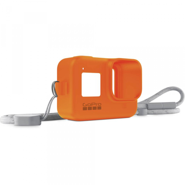 GoPro Sleeve + Lanyard AJSST-004 , husa de silicon + snur reglabil pentru HERO 8 , portocaliu [2]