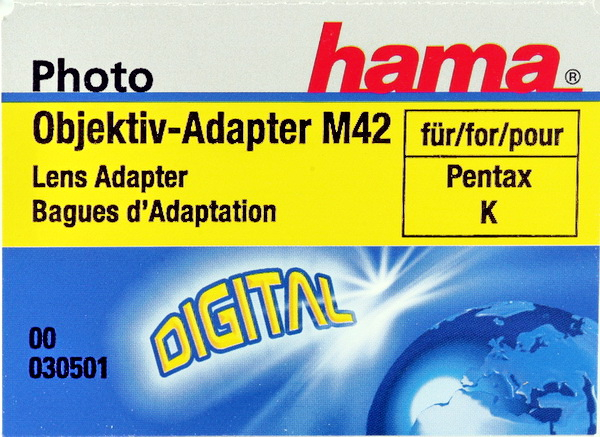 Hama - adaptor baioneta Pentax PK => obiectiv M42, Hama [6]