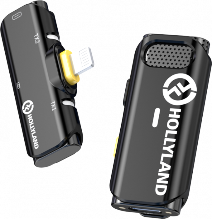 Hollyland Lark C1 Solo Wireless Lavalier Microphone for iPhone - Kit microfon digital tip lavaliera  -  reportofon pentru iPhone (2,4 GHz) [6]