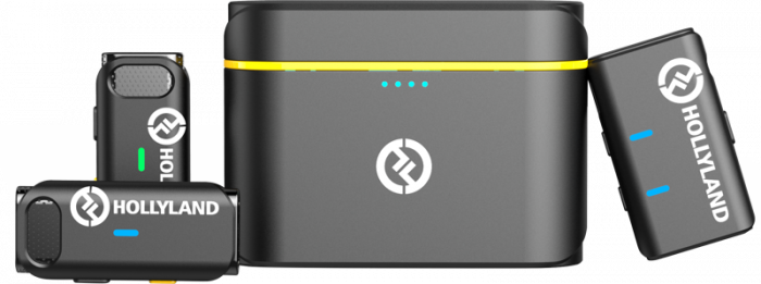 Lark M1 Duo 2 persoane (cu carcasă de încărcare) - Kit microfon digital tip lavaliera  -  reportofon pentru cameră și smartphone (2,4 GHz) [6]