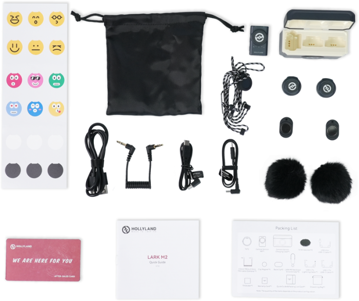 Hollyland Lark M2 Lark M2 Camera -  Microfon Lavaliera fără fir cu patina pentru camera  (Duo, Shine Charcoal) -  reportofon pentru cameră  (2,4 GHz) cu patina pentru camera [16]