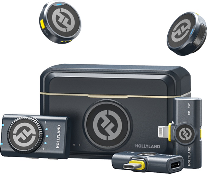 Hollyland Lark M2 Combo - Wireless Lavalier Microphone (Duo,ShineCharcoal)  -  Microfon Lavaliera Combo fără fir cu USB-C (Duo, Shine Charcoal) - Kit microfon digital tip lavaliera  -  reportofon pentru cameră și smartphone (2,4 GHz) [11]