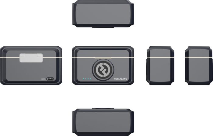 Hollyland Lark M2 Combo - Wireless Lavalier Microphone (Duo,ShineCharcoal)  -  Microfon Lavaliera Combo fără fir cu USB-C (Duo, Shine Charcoal) - Kit microfon digital tip lavaliera  -  reportofon pentru cameră și smartphone (2,4 GHz) [25]