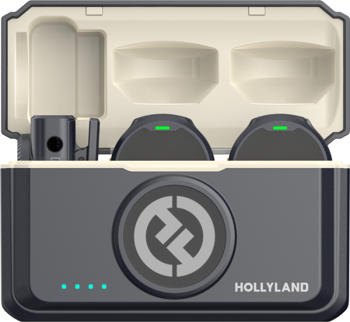 Hollyland Lark M2 Combo - Wireless Lavalier Microphone (Duo,ShineCharcoal)  -  Microfon Lavaliera Combo fără fir cu USB-C (Duo, Shine Charcoal) - Kit microfon digital tip lavaliera  -  reportofon pentru cameră și smartphone (2,4 GHz) [33]