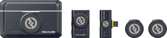 Hollyland LARK M2 Mini Combo with Camera RX + USB-C RX – sistem microfon wireless lavalier 2 persoane 2.4GHz GFSK 2Mbps [2]