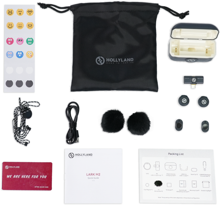 Hollyland Lark M2 USB-C -  Microfon Lavaliera fără fir cu USB-C (Duo, Shine Charcoal) - Kit microfon digital tip lavaliera  -  reportofon pentru cameră și smartphone (2,4 GHz) cu mufa USB-C [21]