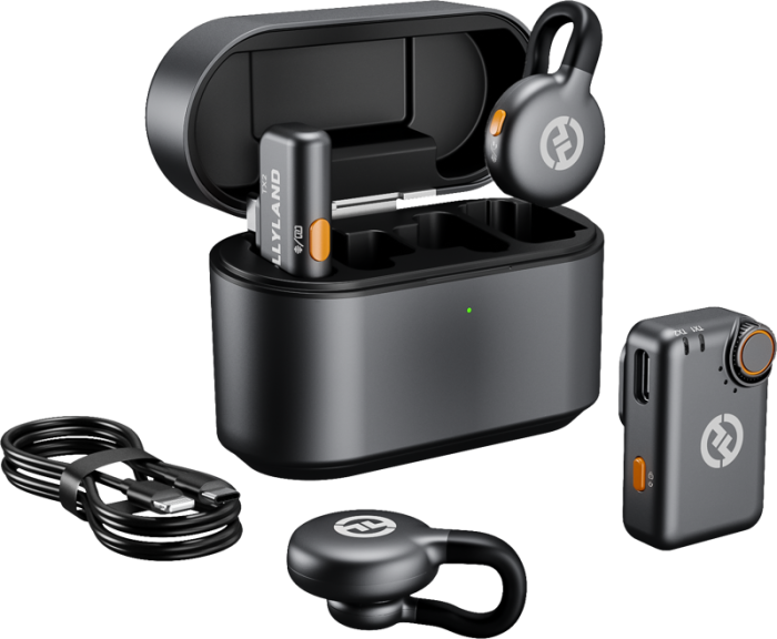 Hollyland LARK M2S Combo Wireless Lavalier Microphone Combo (Space Gray) - Lavaliera Wireless Combo [3]