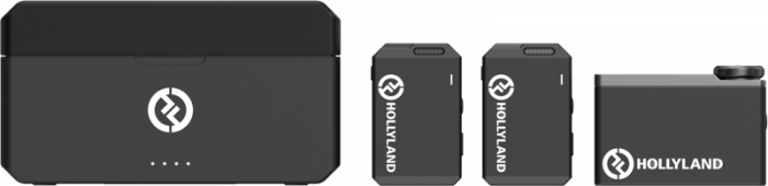 Hollyland Lark Max Duo Wireless - Wireless Lavalier Microphone (Duo,ShineCharcoal)  -  Microfon Lavaliera - Kit microfon digital tip lavaliera  -  reportofon pentu camera si telefon [3]