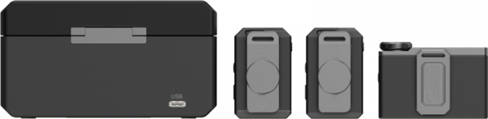 Hollyland Lark Max Duo Wireless - Wireless Lavalier Microphone (Duo,ShineCharcoal)  -  Microfon Lavaliera - Kit microfon digital tip lavaliera  -  reportofon pentu camera si telefon [4]