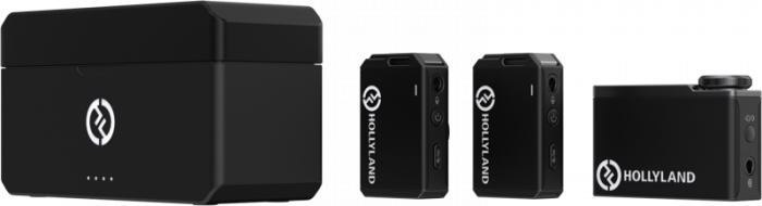 Hollyland Lark Max Duo Wireless - Wireless Lavalier Microphone (Duo,ShineCharcoal)  -  Microfon Lavaliera - Kit microfon digital tip lavaliera  -  reportofon pentu camera si telefon [2]