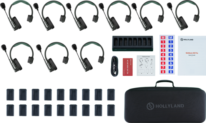 Hollyland Solidcom SE Pro- 9 Person Noise Cancelling Headset Intercom - sistem de interfon wireless full-duplex pentru 9 persoane, cu noise cancelling [38]