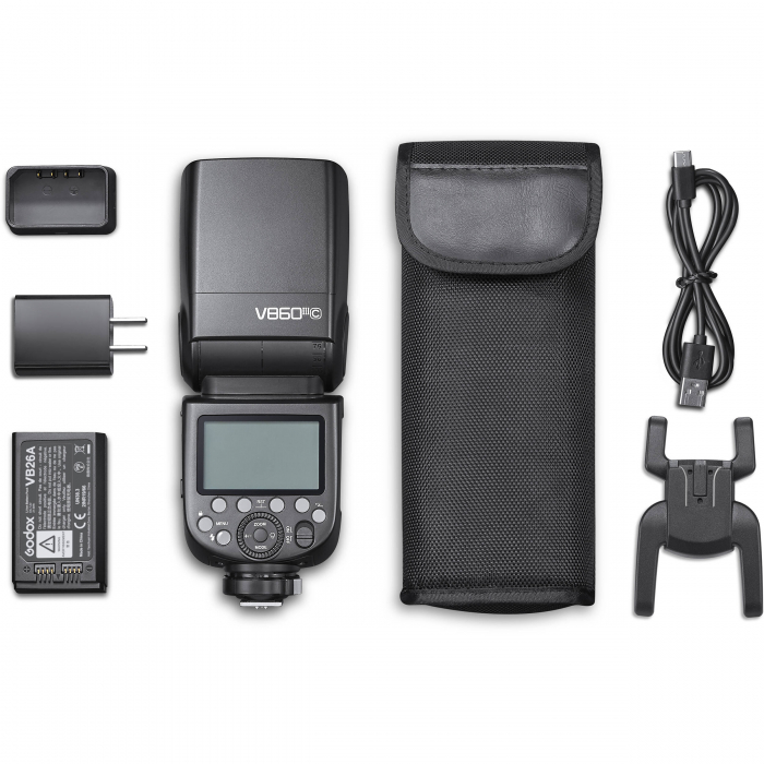 Kit bliț Godox Ving V860III C 2.4G Wireless E-TTL  Li-Ion pentru camere Canon, numar director 60 [16]