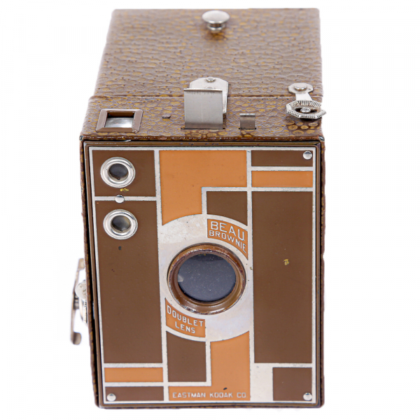 Aparat foto Kodak Beau Brownie No.2 – design Art Deco, aparat box vintage de colecție (1930–1933) [5]