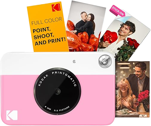 KODAK Printomatic Pink – Cameră instant 5MP, print automat ZINK fără cerneală [32]