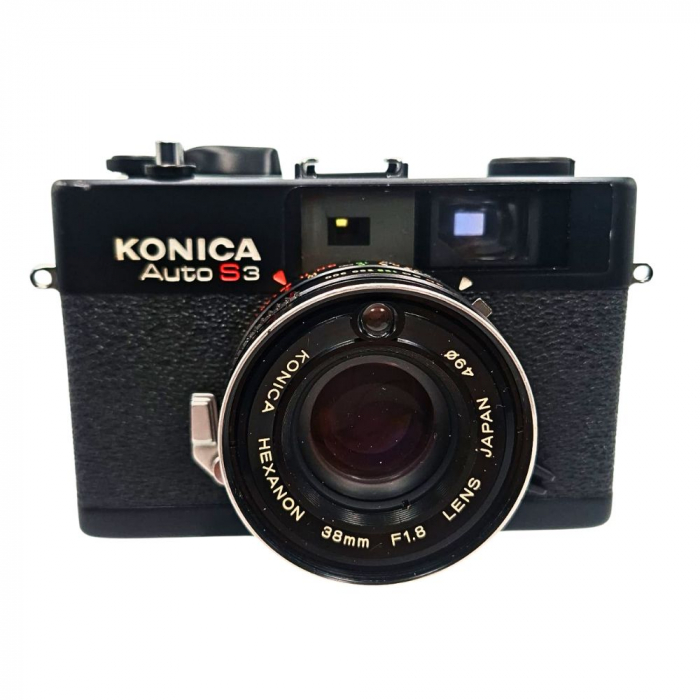 Konica Auto S3 – Cameră rangefinder analog 35mm cu obiectiv Hexanon 38mm f/1.8 și expunere TTL [1]