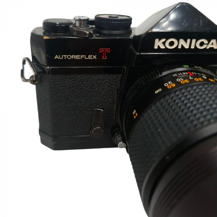 Konica Autoreflex T cu Hexanon AR 135mm f/3.5 – Cameră pe film 35mm vintage [3]