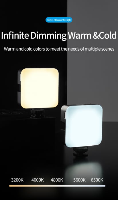 Telesin TE-LGT-001 RGB -Lampa Video LED 68R portabilă pentru Vlog, cu Lumina de umplere pentru Smartphone, DSLR sau Mirrorless [10]