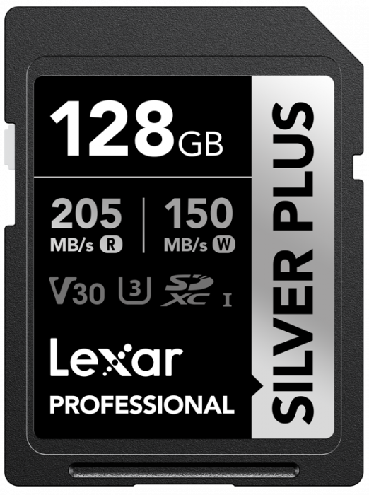 Lexar 128GB SDXC Professional SILVER Plus UHS-I/U3/A2/4K R205/W150 (V30) [2]