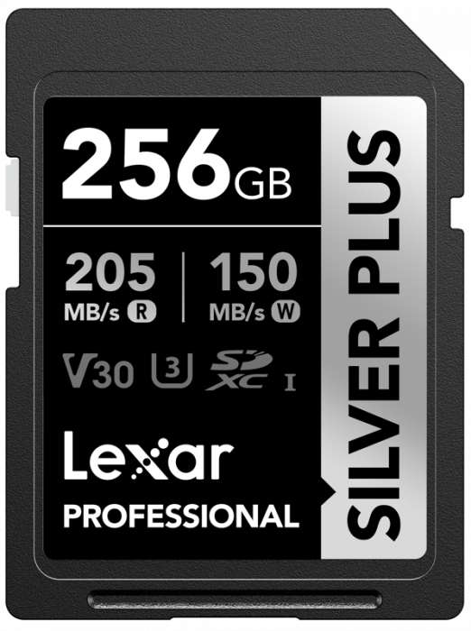 Lexar 256GB SDXC Professional SILVER Plus UHS-I/U3/A2/4K R205/W150 (V30) [2]