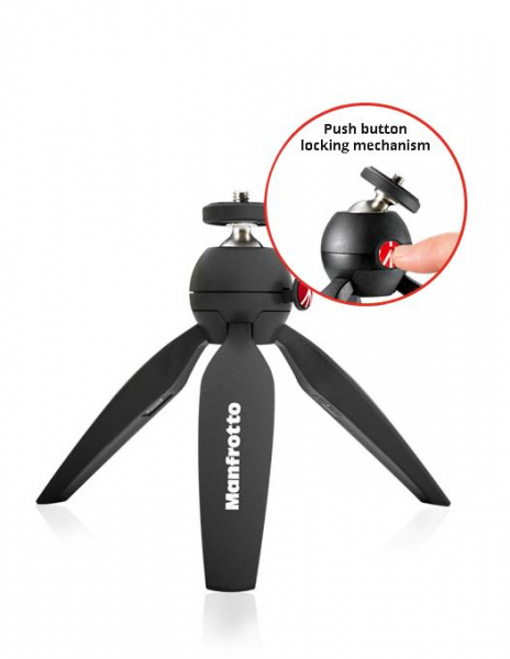 Manfrotto PIXI minitrepied cu cap bila - negru [4]