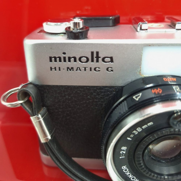 Minolta Hi-Matic G – Cameră analog 35mm cu expunere automată și obiectiv Rokkor 38mm f/2.8, fabricată în Japonia [2]
