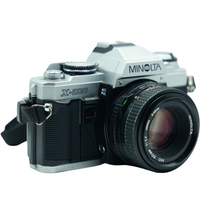 Minolta X-500 cu Obiectiv MD 50mm f/1.7 – Cameră Analog 35mm Clasică [1]