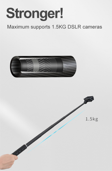 Selfie Stick din fibra de carbon 0.9M pentru Gopro - GP-MNP-90D [4]