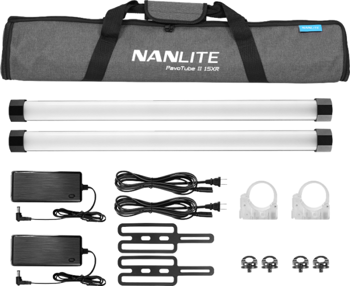 Nanlite PavoTube II 15XR –  KIT 2 BUCATI - Tub LED RGBWW Pixel 2’ cu CRMX LumenRadio și control wireless complet [31]